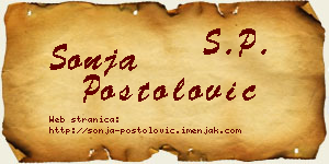 Sonja Postolović vizit kartica